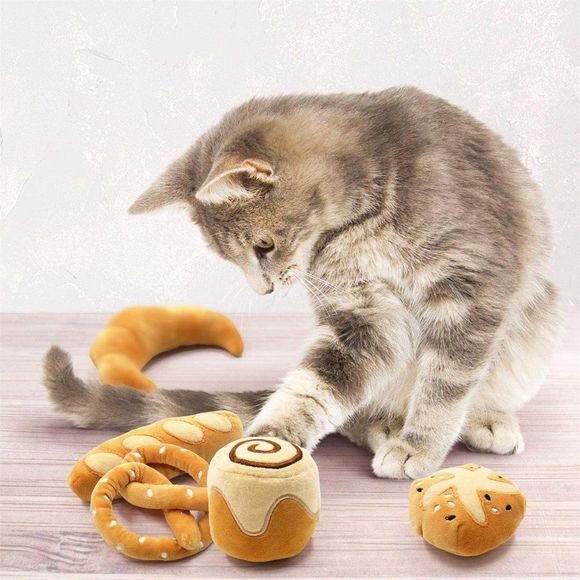 Bread Catnip Toys Kitten Interactive Toys for Cat Lover - Picture 3 of 4